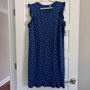 NWT Old Navy blue polka dot dress